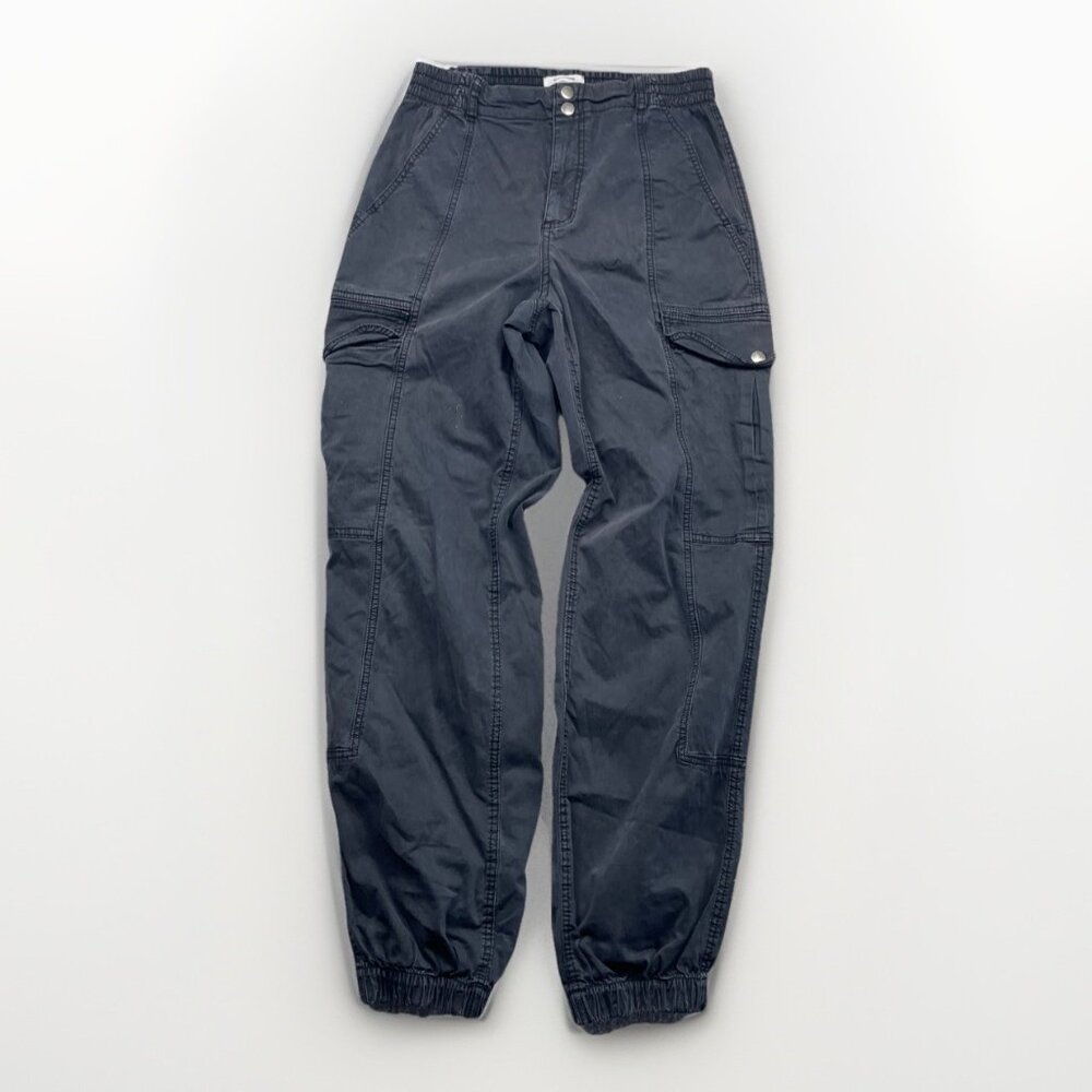 Y2K GARAGE Cargo Pants Joggers Women’s Sz S Grey Pockets Utility Skater 2000's